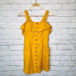 3 for $30 F21 mustard yellow linen dress